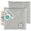 Esprit Home Esprit Set di 2 cuscini da sedia 40x40 cm Grigio - Comodi cuscini per sedia per sala da pranzo e cucina - lavabili fino a 30°C - Öko-Tex - Cuscino per seduta per mobili da giardino, cuscino per sedile