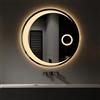 QATGQBCF Specchio Da Bagno A LED, Luce Calda, Luce Bianca, 50cm|60cm|70cm|80cm Specchio Da Parete Moderno Senza Cornice, HD, Specchio Cosmetico Illuminato, Comando A Interruttore(Warm light,80cm/31.5in)