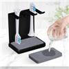 Vandicka Portaspazzolino in acciaio inox per 3 testine elettriche spazzolini da denti con assorbimento d'acqua per porta spazzolini Oral B, iO, Philips UVM