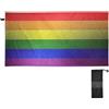 CHIFIGNO Grande telo mare LGBT con bandiera arcobaleno, 180 x 70 cm, ad asciugatura rapida, leggero, grande telo da spiaggia, asciugamano da campeggio, per adulti, donne e uomini