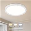 Birnetek® Plafoniera LED Soffitto 18W, Plafoniera Soffitto 1800LM, 3000K,4000K,6500K, IP44 Impermeabile, Moderno E Semplice, Ultrasottile Lampada LED per Soggiorno, Bagno, Camera da Letto, Cucina