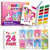ZMLM 24 Libri da Colorare gadget compleanno bambini | mini libri da colorare Carta per Pittura ad acqua per di 4-8anni, Regalo Gadget Regalini fine Festa Compleanno (24 Unicorno)