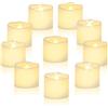CNMTCCO Candele a LED, 24Pcs Candele a LED Senza Fiamma, Lumini LED, Luce Calda Senza Fiamme con Batterie per Decorazione di Casa,Matrimoni Partito, Halloween, Natale (bianco caldo, 4x3.6cm)