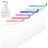 CERCTLA 7 Pezzi Sacchetti di Nylon per Sapone, rete bolle, esfolianti, Solido Doppio Strato Coulisse Schiumogeno Lavaggio Doccia, strumento la pulizia del viso bagno doccia