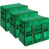 Vieshful 3 Pezzi Scatole per Vestiti Trasparenti Organizer Armadio Pieghevole Contenitori Salvaspazio Trasloco per Piumoni e Coperte
