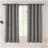 PONY DANCE Tende Termiche Isolanti per Interni 2 Pezzi L 140 x A 175 cm Grigio Chiaro, Tende Moderne per Soggiorno con Anelli Blackout Curtains Camera da Letto