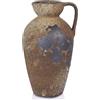 QIANLING Vaso rustico vintage, decorazione in terracotta, vaso in terracotta, decorazione invecchiata in stile fattoria, vaso decorativo in ceramica per decorazione della casa, ingresso, tavolo, decorazione di