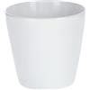 Kotarbau® - Vaso da fiori in ceramica, 16 cm di diametro, classico, colore bianco liscio