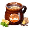 KADAX Tazza di argilla da 250 ml, 1 pezzo, tazza in ceramica con manico per vin brulé, Met & tè, tazza in ceramica, tazza di Natale, tazza di vin brulé in argilla
