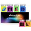 FANALOKA Mini Candele a Bassa Temperatura in Cera di Soia UV Fluorescenti, 60g x 6 Pezzi, Basso Rilascio di Calore per Feste Notturne, Senza Profumo (40 °C)