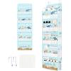 Clastyle Portaoggetti da Appendere Animale Oceanico Organizer da Appendere per Bambini Vestiti Pannolino Giocattolo Organizzatore Appeso da Porta per Camera da Letto Bagno, Tartaruga, 5 Scomparti