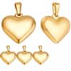 Beebeecraft 1 Scatola 10 Pezzi Ciondoli A Cuore in Acciaio Inossidabile Ciondoli A Cuore 3D Dorati per La Festa della Mamma Regali di San Valentino Collana Bracciale Making Finding