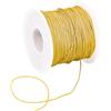 SUNNYCLUE 100 iarda/91 m di Filo di Nylon Dorato per Gioielli Cordoncino da 0.8mm in Raso A Coda di Topo per macramè per Lavori A Maglia Cucito con Bobina di Plastica per Realizzare Braccialetti