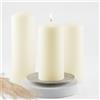HOFER Candele assortite - Ø 68 x 150/180/210 mm - avorio, crema, champagne | durata particolarmente lunga circa 45/60/96 ore | lampadine per lanterne | candele pilastri | Set di 3 candele