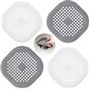 Tang Yuan Filtro per lavello 4 pezzi di filtro anti-intasamento per capelli in silicone di drenaggio Adatto per copertura di drenaggio per cucina e bagno