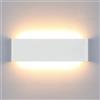 Eurekaled - Applique LED da parete rettangolo Sofia 15W 1000lm Luce calda 3000K - Lampada da muro biemissione per spazi interni, camera, corridoio, soggiorno - IP20