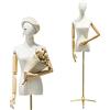 HIYOUGO Manichino Sartoriale, Articolato Busto Sartoriale Donna, Snodabile Femminile Manichino Busto per Centri Commerciali, Negozi di Abbigliamento, Vetrine ( Colore : C )