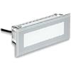 NOBILE ILLUMINAZIONE INCASSO SEGNAPASSO LED DA ESTERNO PARETE CON DIFFUSORE IN VETRO 8 W LUCE CALDA 241/G/3K