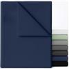 Dreamzie Lenzuolo Singolo Sopra Blu scuro 170x260 - Microfibra Spazzolata Morbida per letto 80x190/90x190 - Certificato Oeko-Tex