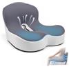 Snovire Cuscino ortopedico con schienale, cuscino ergonomico per schienale in memory foam, supporto lombare a forma di L, cuscino per sedia da ufficio, seggiolino, sedia a rotelle, ufficio, auto