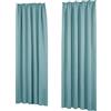 Deconovo Tende Oscuranti Termiche con Nastro a Matita - 2 Stili di Montaggio, Set di 2 Tende Moderne Isolanti per Camera da Letto e Soggiorno, 140x260 CM, Blu Cielo