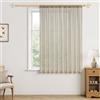MRTREES Tende per Interni Voile Beige Tende Bambini Cameretta 1 Pezzo con Tasca per Asta 200cm Larghezza x 150cm Altezza, Tenda per Cucina Trasparente Moderna per Finestra Casa e Salotto