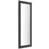 Mobili Fiver, Specchiera rettangolare Rachele 170x60 cm, Nero Frassino, Specchio per Bagno, Camera, Corridoio, Ingresso, Soggiorno, Made in Italy