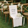MFCHICIFY Cartello personalizzato Riservato in ricordo d'amore per matrimoni per qualcuno in cielo, Cartello per sedia nuziale riservata, Decorazione per sedia in tessuto di seta personalizzata, Salva un
