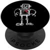 Sketched Robot With Heart Feelings Robot Sketched Robot With Heart & Feelings Robotics PopSockets PopGrip Adesivo