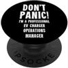 Electric Vehicle Charging Team T-Shirts Responsabile delle operazioni del caricatore EV PopSockets PopGrip Adesivo