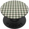 Preposh Verde Salvia Crema Gingham Estetica Preppy Girly Moda PopSockets PopGrip Adesivo