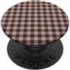 Preposh Marrone Gingham Estetica Preppy Girly Moda Trendy PopSockets PopGrip Adesivo