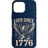 Patriotic USA America Anniversary Pride Custodia per iPhone 16 Pro Max Forte dal 1776 Patriotic Eagle Guitar Fireworks USA