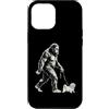 Vintage Bigfoot and Maltese Cryptid Humo Custodia per iPhone 12 Pro Max Bigfoot Walking - Girello maltese divertente per cani