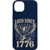 Patriotic USA America Anniversary Pride Custodia per iPhone 14 Plus Forte dal 1776 Patriotic Eagle Guitar Fireworks USA