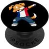 France Flag Dog Dab Pose Tees Bandiera della Francia Dog Dabbing PopSockets PopGrip Adesivo