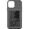 JB's Military Shop Custodia per iPhone 12 mini Frogman, bandiera americana nera invecchiata