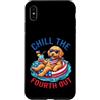 Doodle pup fourth july fireworks patriot Custodia per iPhone XS Max Chill The Fourth Out Goldendoodle Dog Patriotic