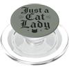 Just A Phase Just A Cat Lady Gothic Cat Lover Felino Humor Citazione PopSockets PopGrip per MagSafe
