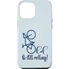 LINE ART AESTHETIC MINIMALIST Custodia per iPhone 12 Pro Max Papà ciclista anziano - Nonno bicicletta Ciclismo