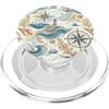Coastal Reader Book Co Nautical Ocean Compass Maritime Coastal Beach Book Lovers PopSockets PopGrip per MagSafe