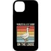 Funny Silly Goose Custodia per iPhone 14 Plus Oca stupida sul sciolto