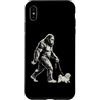 Vintage Bigfoot and Maltese Cryptid Humo Custodia per iPhone XS Max Bigfoot Walking - Girello maltese divertente per cani