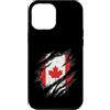 Maple Leaf Nation Apparel Custodia per iPhone 12 Pro Max Bandiera canadese strappata design foglia d'acero