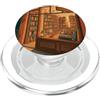 Cute Book Reader Designs Cozy Bookshelf Bookshop Aesthetic Book Lovers PopSockets PopGrip per MagSafe