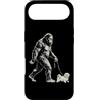 Vintage Bigfoot and Maltese Cryptid Humo Custodia per iPhone Air Bigfoot Walking - Girello maltese divertente per cani