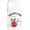 Punny Bone Custodia per iPhone 16 Plus Bone Apple Teeth - Divertente gioco di parole