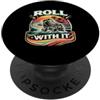 Pattinatore Quad Skate Roller Rink Rats Roll With It rotelle Derby Quad Pattini da discoteca PopSockets PopGrip Adesivo