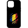 Romanian Pride Designs Custodia per iPhone 12 Pro Max Bandiera della Romania, design patriottico strappato