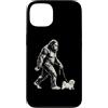 Vintage Bigfoot and Maltese Cryptid Humo Custodia per iPhone 13 Bigfoot Walking - Girello maltese divertente per cani